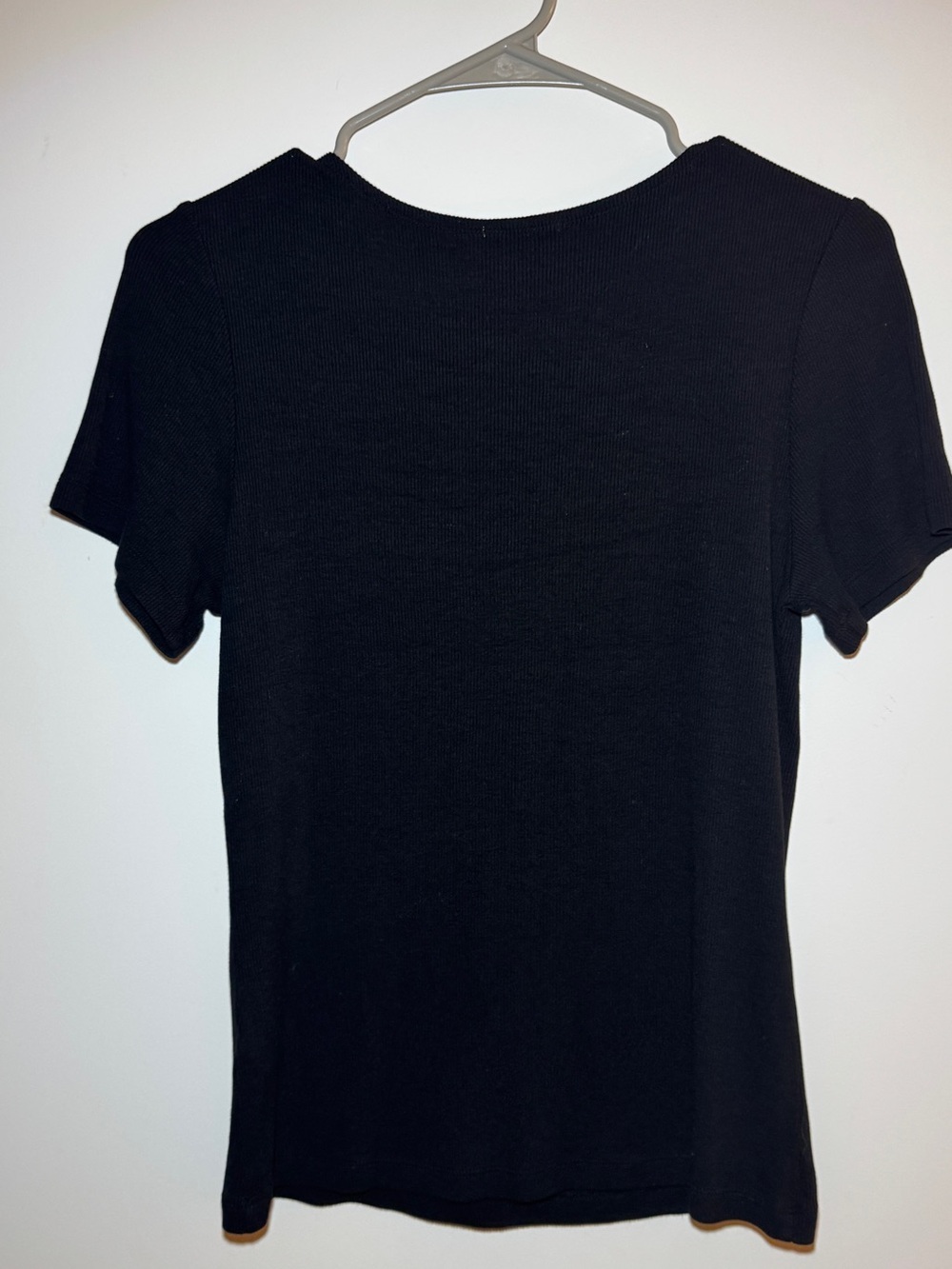 LNA Black Short-Sleeve Lace-Up Front Tee - Picture 5 of 5